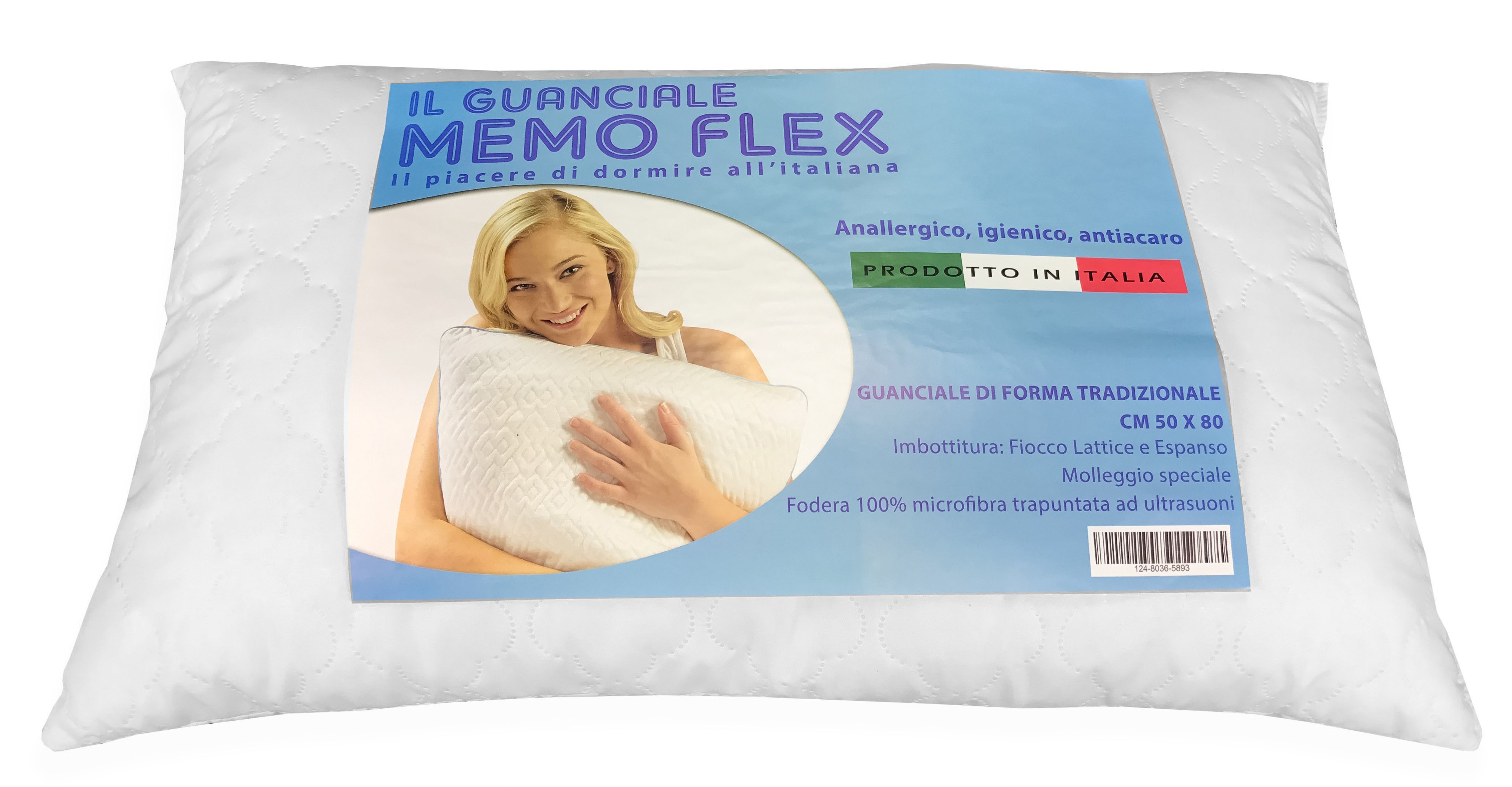 GUANCIALE cuscino FIOCCO DI memory MEMOFLEX