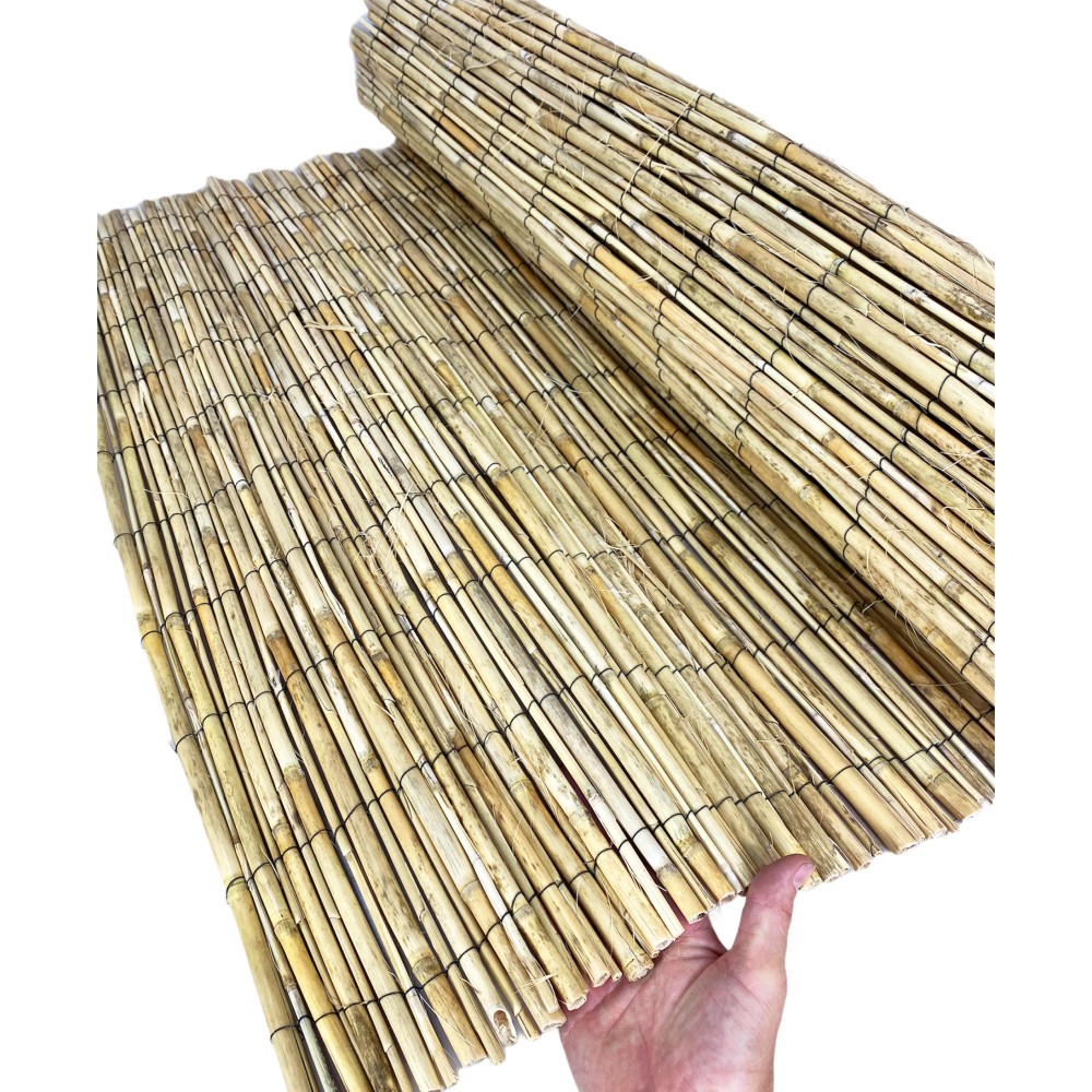 ARELLA PRIVACY Premium © in bamboo CANNICCIO arelle CANNE diametro fino a 1  cm. per RECINZIONE ombra in 8 MISURE Misura Cm. 100x300
