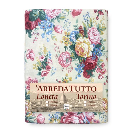 Floral printed fabric in Sanderson style