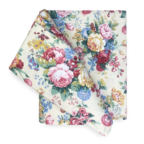 Floral printed fabric in Sanderson style