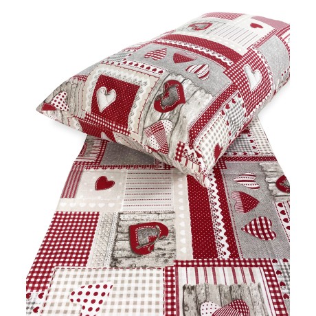 Burgundy Aprica duvet cover set, durable and handcrafted