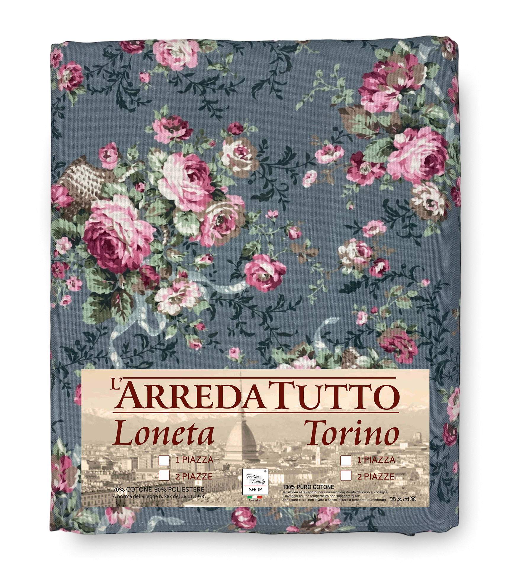Telo Arredo Cotone 260x280 cm Tessuto Copritutto Granfoulard Copridivano  Copriletto Fiori Beige