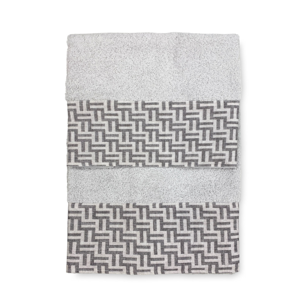 Serviettes grises modernes en pur coton