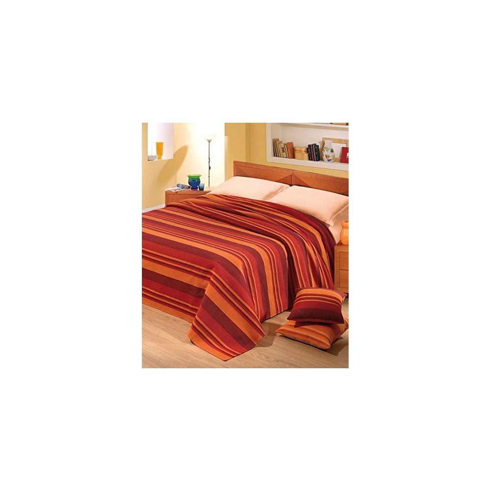 TELO ARREDO COPRITUTTO GRAN FOULARD COPRILETTO COPRIDIVANO TESSUTO DORY  ARABESCO ROSSO