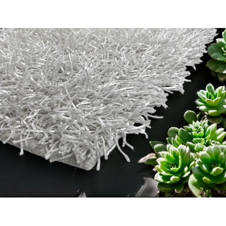 Modern White Shaggy Rug -...