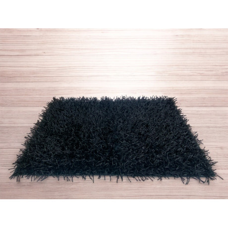 Modern Black Shaggy Rug - 6...