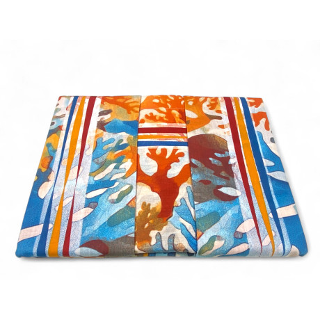 Juego de sábanas dobles MAXI con estampado de coral multicolor - 100% algodón