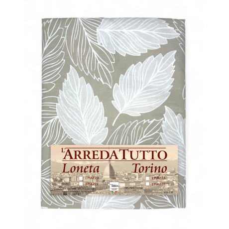 Funda de algodón beige 1 cuadrada Made in Italy