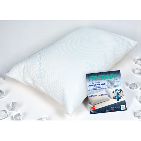 Taie d’oreiller simple rafraîchissante Ice-Touch 50x80 cm en tissu thermorégulateur