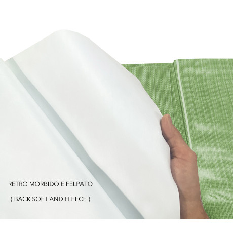 Hellgrüne Tischdecke – Original Made in Italy-Verpackung – PVC und Vliesstoff