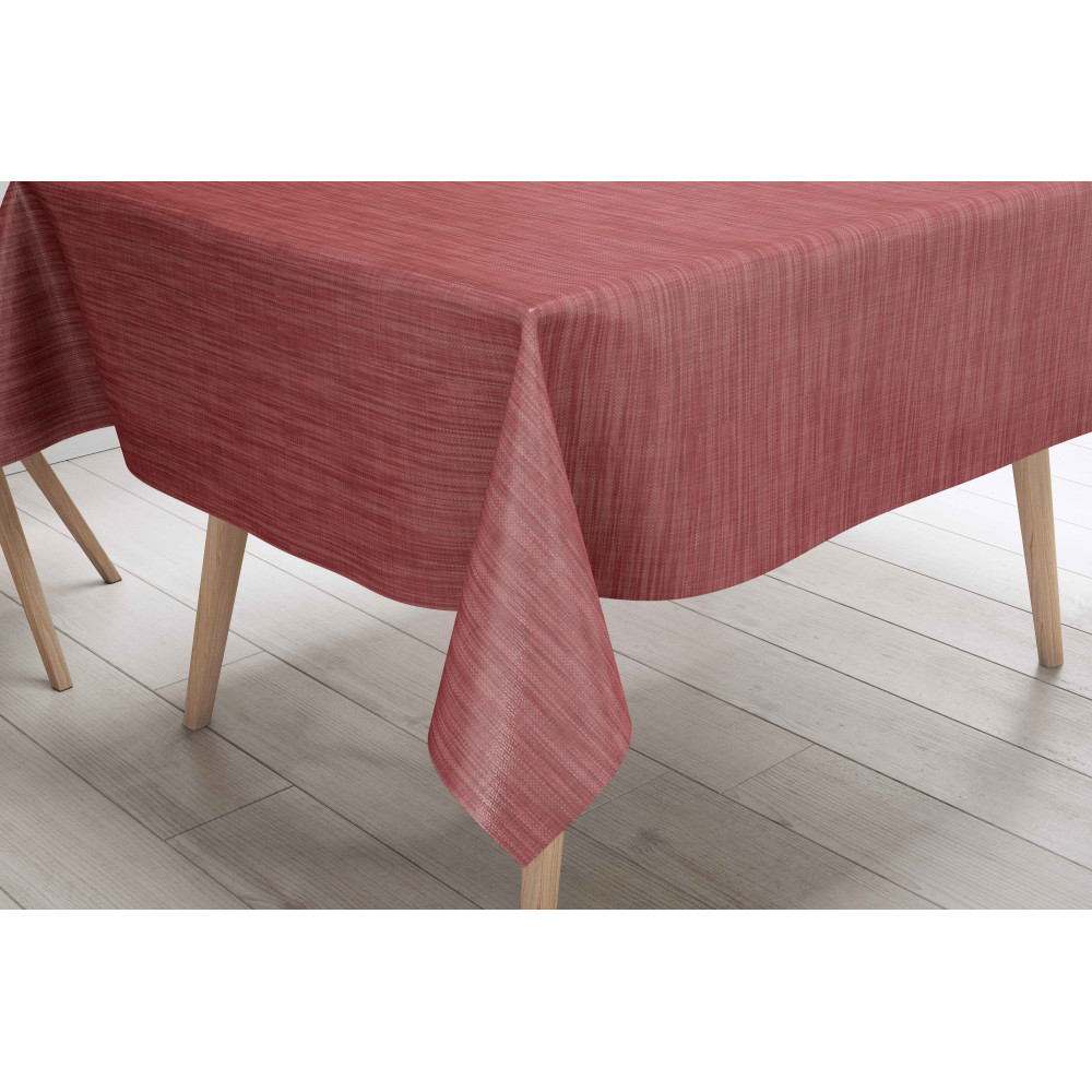 LIMA Rote Tischdecke – Aussichtsset in moderner Küche – PVC-Leineneffekt LIMA Rote Tischdecke – Aussichtsset in moderner Küche – PVC-Leineneffekt