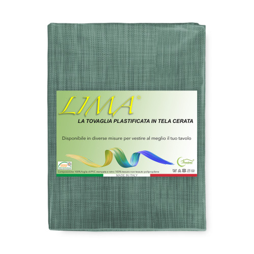 Emballage nappe LIMA Vert Foncé – Fabriqué en Italie, plastifié, lavable