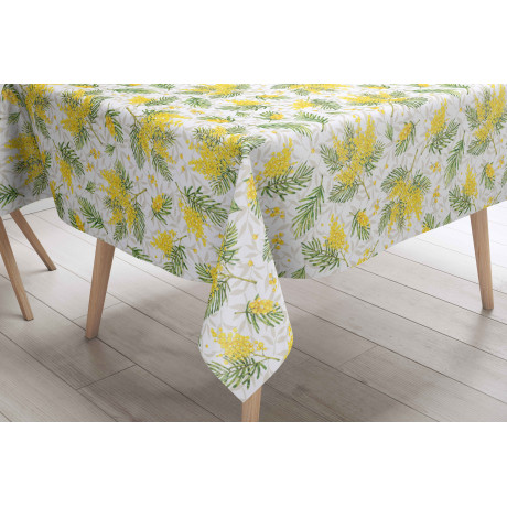 Mantel LIMA Mimosa – Conjunto de vistas en cocina moderna – PVC efecto lino