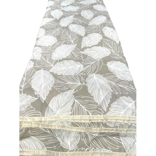 Beige Leaf Quilt - Couverture de printemps avec emballage compact et qualité italienne