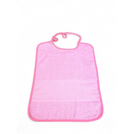 Conjunto de guardería rosa de 2 piezas con babero y toalla de rizo de algodón