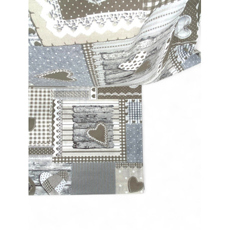 Funda nórdica tirolesa aprica beige corazones