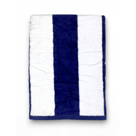 Forte dei Marmi serviette de plage en jacquard rayé bleu 90×165 cm en éponge de coton