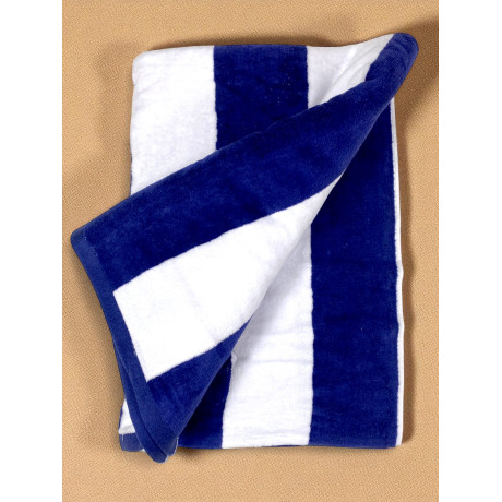 Forte dei Marmi serviette de plage en jacquard rayé bleu 90×165 cm en éponge de coton