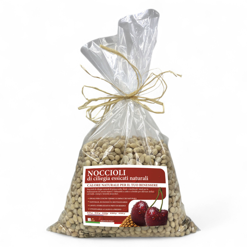 Noccioli di ciliegia essiccati naturali per cuscini termici - Lavati e sterilizzati Noccioli di ciliegia essiccati naturali per cuscini termici - Lavati e sterilizzati