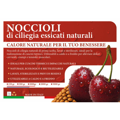 Huesos de cerezo Made in Italy para la artesanía y el bienestar