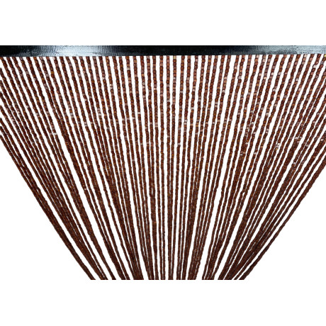 Tenda porte interna in legno marrone con fili bamboo
