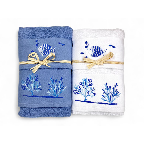 Beach towels packaged with bow - summer gift idea