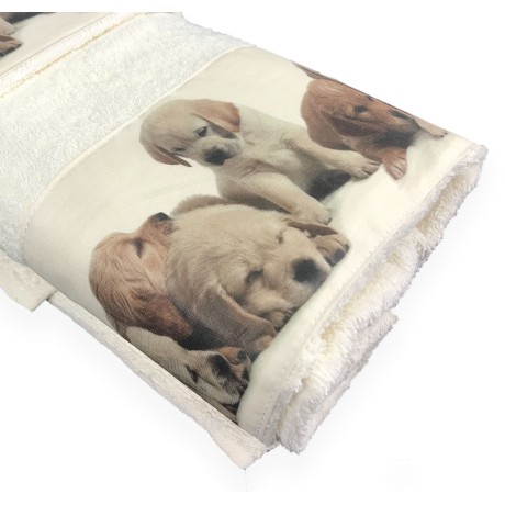 TOWEL SET DOG DOGS DOGS DOGS