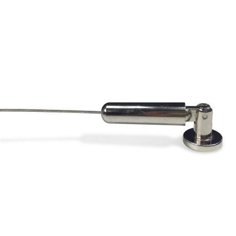 CABLE DE ACERO PARA CARPA 5 MT. SOPORTE DE CORTINA DE ACERO AJUSTABLE CON MARCADORES DE AGUJEROS PARA LÁPICES