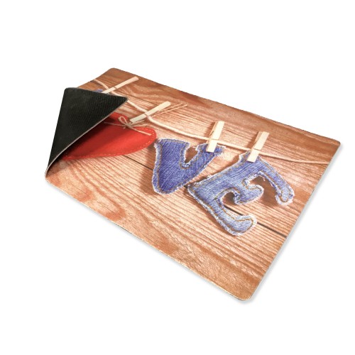 CARPET DOORMAT DIGITAL CM.40X60 LOVE HANGING LETTERS