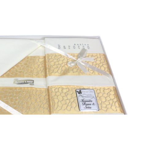 SHARON SHEET SET WITH YELLOW GOLD APPLIED EDGE DOUBLE IDEA BRIDE