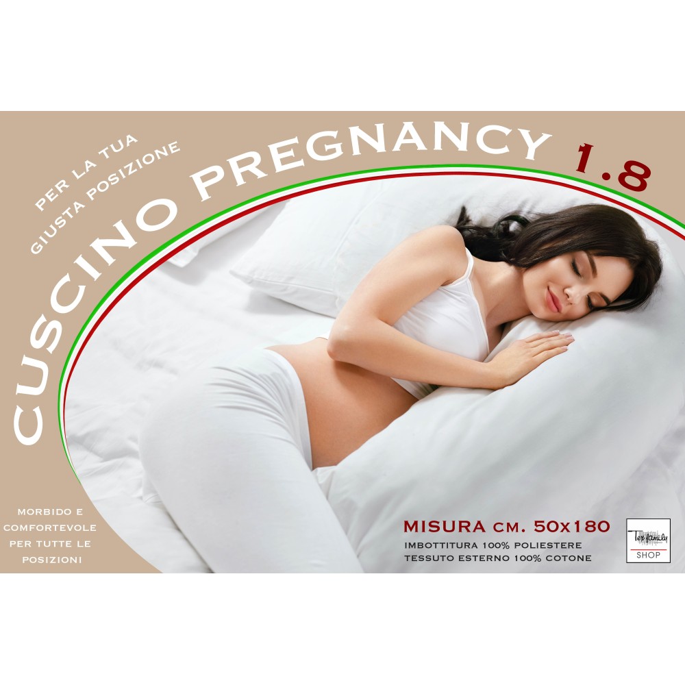 Guanciale cuscino lungo cm. 180 adatto per donne in gravidanza