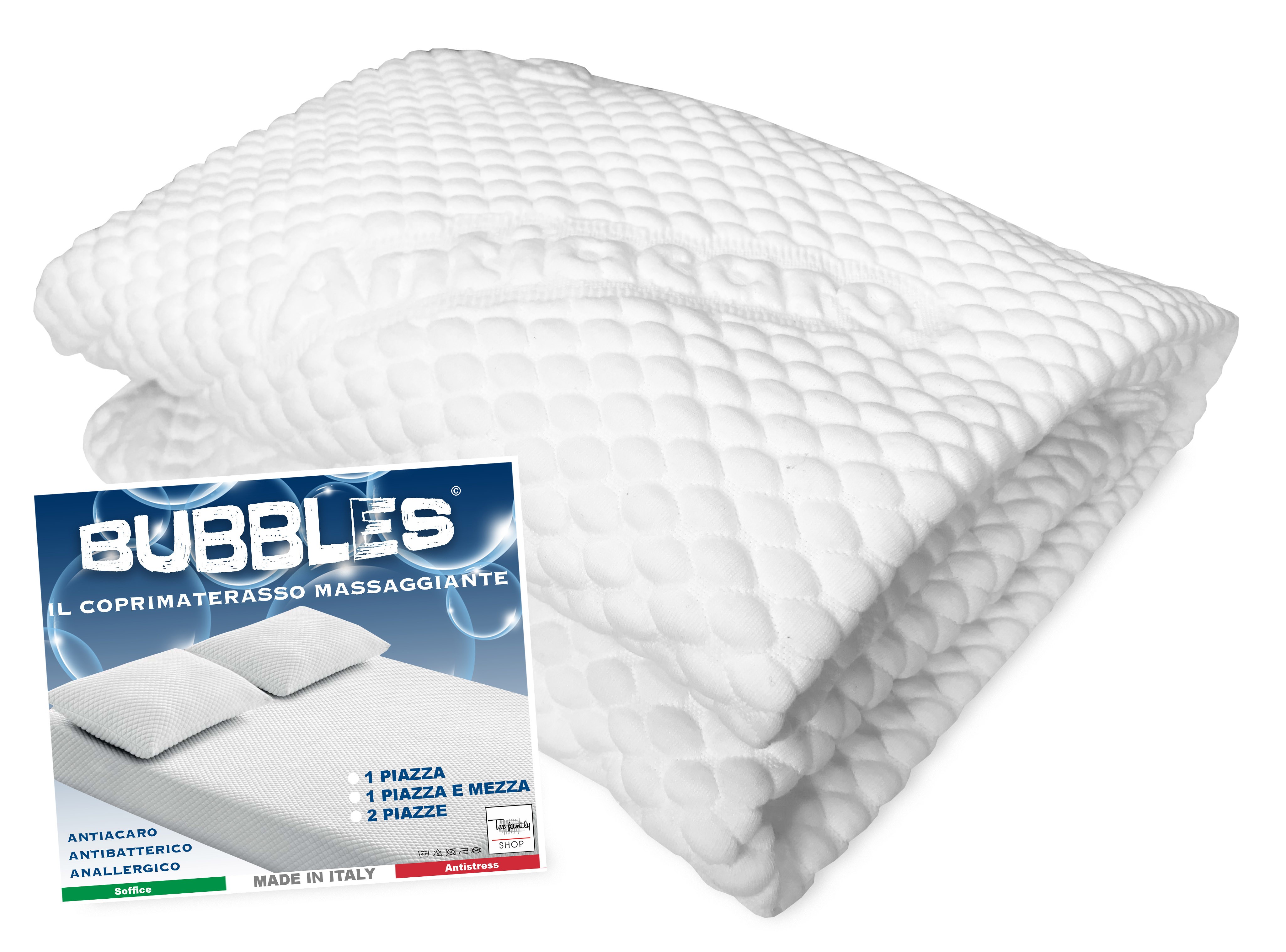 Copri materasso anallergico, protegge e migliora il letto. Coprimaterasso  adatto anche per materassi alti 35 cm - STOCK